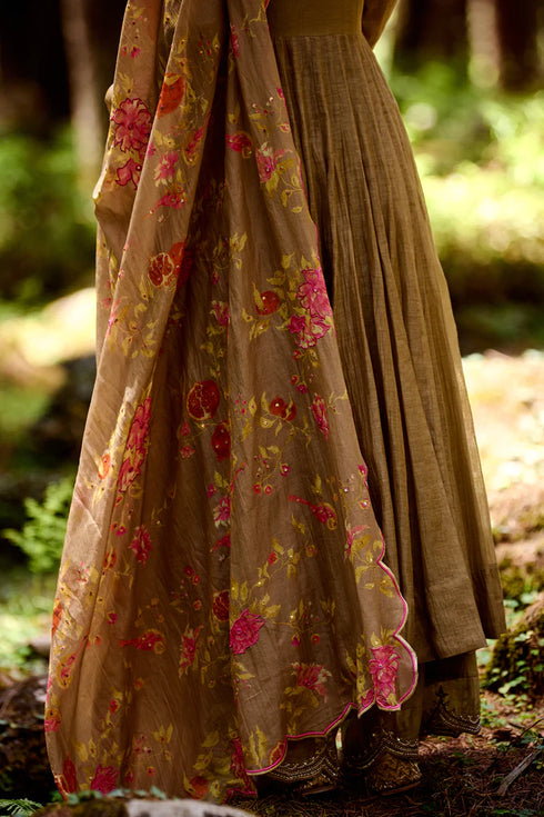 Beige 40 Kali Anarkali